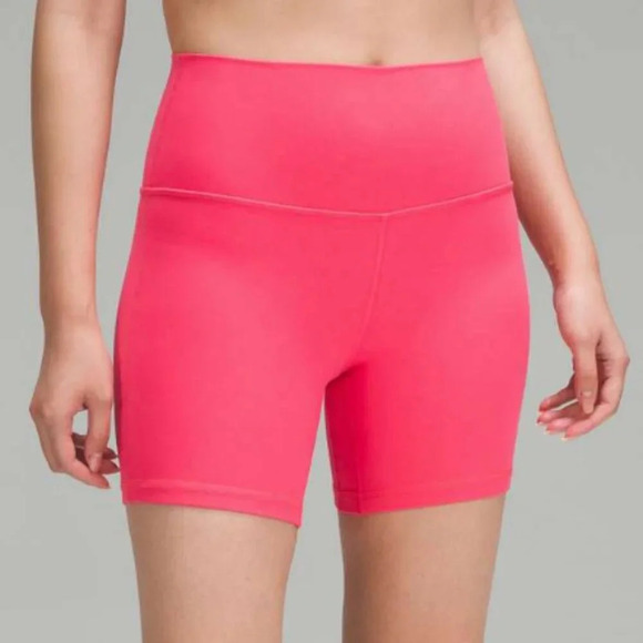 Lululemon Align High-Rise Biker Short 6" Lip  Gloss Pink Size 2 - Picture 2 of 6